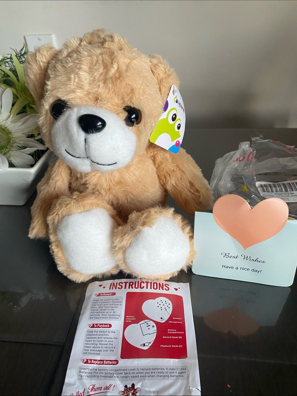 NEW🌈 “Recordable Gift” Cozy World Teddy Bear plush animal